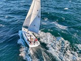 Aerial Image of Beneteau First 36 Sailing Downwind